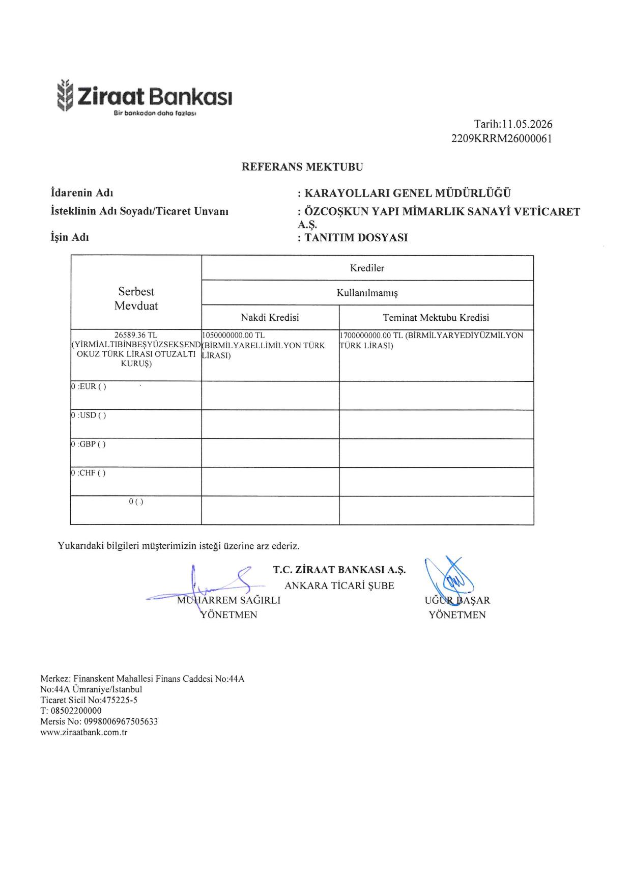 Ziraat Bankası finans referans görseli
