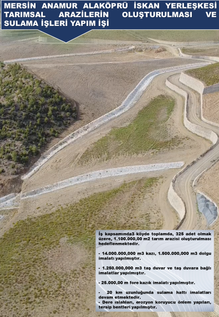 Mersin Anamur Alaköprü İskan Yerleşkesi 2 Etap Tarımsal Arazilerin Oluşturulması önizleme